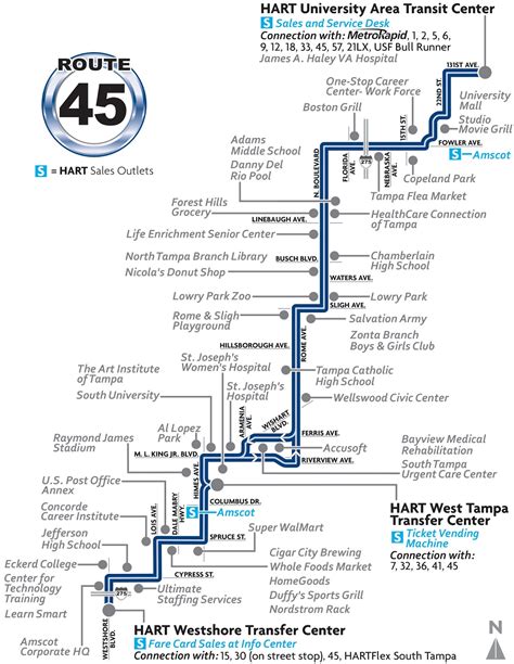 45 bus route schedule.